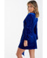 ფოტო #3 პროდუქტის Women's Velvet Wrap Sash Bodycon Dress