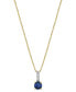 ფოტო #1 პროდუქტის Sapphire (1/3 ct. t.w.) & Diamond Accent 18" Pendant Necklace in 14k Gold