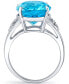 ფოტო #2 პროდუქტის Blue Topaz (12 ct. t.w.) & Diamond Accent Ring in Sterling Silver