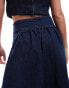 ASOS DESIGN denim circle skirt in indigo