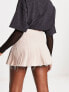 Фото #7 товара ASOS DESIGN denim pleated mini skirt in stone