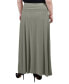 Фото #2 товара Plus Size Maxi A-Line Skirt with Front Faux Belt