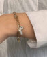 ფოტო #3 პროდუქტის Gold Plated Paperclip Chain Bracelet with Pearl