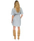 Фото #2 товара Women's Chambray Pleated-Back Shirtdress