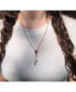ფოტო #2 პროდუქტის Luv Me Lace Agate Gemstone Rose Gold Plated Silver Adjustable Heart Women Necklace