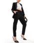 Object cropped tailored slim trousers in black