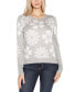 Women's Floral Crew Neck Sweater Серый, S - фото #1