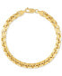 ფოტო #1 პროდუქტის Rounded Box Link Chain Bracelet in 14k Gold-Plated Sterling Silver, Created for Macy's