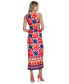 Women's Printed Charmeuse Midi Dress