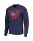 Men's Navy Distressed Houston Texans Brand Wide Out Franklin Long Sleeve T-shirt