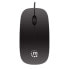 Фото #6 товара Manhattan Silhouette Sculpted USB Wired Mouse - Black - 1000dpi - USB-A - Optical - Lightweight - Flat - Three Button with Scroll Wheel - Three Year Warranty - Blister - Ambidextrous - Optical - USB Type-A - 1000 DPI - Black