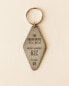 Engraved silver aluminium keyring