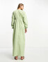 Фото #4 товара ASOS DESIGN clean shirred batwing maxi dress in sage