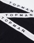 Фото #23 товара Topman 3 pack trunks in black with black waistbands