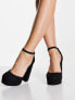 ASOS DESIGN Wide Fit Priority platform high block heeled shoes in black