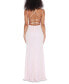 Juniors' Sequined Open-Back Gown