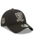 Фото #1 товара Men's Black Las Vegas Raiders 2022 Sideline Adjustable 9TWENTY Hat
