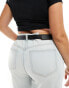 Фото #4 товара ASOS DESIGN Curve angled square buckle waist and hip jeans belt in black