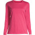 ფოტო #4 პროდუქტის Women's Tall Relaxed Supima Cotton Long Sleeve Crewneck T-Shirt