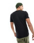 River Island muscle fit t-shirt in black