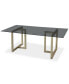 Фото #1 товара Emila 78" Rectangle Glass Mix and Match Dining Table, Created for Macy's