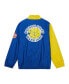 Men's White Distressed Golden State Warriors Hardwood Classics Arched Retro Lined Full-Zip Windbreaker Jacket