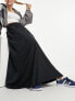 Monki taffeta maxi skirt in black