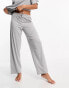 Фото #2 товара ASOS DESIGN mix & match cotton pyjama trouser in grey marl