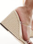 Фото #5 товара Simmi London Wide Fit Radial wedge heeled sandal in natural with clear straps