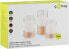 Фото #3 товара Wentronic Set of 3 LED Real Wax Candles in Glass - White - 0.03 W - LED - 1 bulb(s) - 10000 h - Warm white - 2700 K