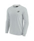 Men's and Women's Gray Miami Dolphins Super Soft Long Sleeve T-shirt Серый, 3XL - фото #4