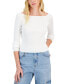 Фото #1 товара Juniors' Off-The-Shoulder Ribbed Sweater