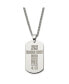 Chisel polished Lasered Philippians 4:13 Dog Tag Curb Chain Necklace