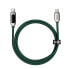 Фото #3 товара Kabel przewód w oplocie USB-C USB-C 100W z wyświetlaczem miernikiem mocy 1m zielony