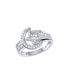 Luna Comet Design Sterling Silver Diamond Women Ring