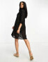 Threadbare beach shirt dress in black