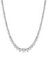 Фото #1 товара Badgley Mischka lab Grown Diamond Graduated 16-1/2" Collar Necklace (10 ct. t.w.) in 14k White Gold