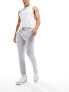 Фото #2 товара ASOS DESIGN slim cord trousers with pin tucks in light grey