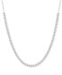 Diamond Bezel Adjustable 17" Tennis Necklace (2 ct. t.w.) in 14k White Gold or 14k Yellow Gold, Created for Macy's