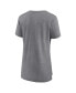 Women's Heathered Gray Distressed Cleveland Browns Drop Back Modern T-shirt