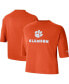 Фото #1 товара Women's Orange Clemson Tigers Crop Performance T-shirt