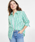 Фото #1 товара Women's Collared Button-Down Shirt, XXS-4X, Created for Macy’s