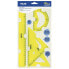 Фото #1 товара Набор гибкой и прочной линейки MILAN Flex&Resistant Yellow Rulers Kit Acid Series