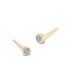 ფოტო #4 პროდუქტის Natural Stones 14K Gold-Plated Vermeil Sage Birthstone Earrings