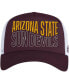 Фото #1 товара Men's Maroon and White Arizona State Sun Devils Wave Foam Trucker Snapback Hat