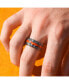 ფოტო #3 პროდუქტის Fire in My Soul Design Sterling Silver Black Rhodium Plated, Enamel Band Ring