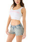Women's Glitter Arched Logo Cropped Tank
