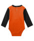 Фото #2 товара Костюм для малышей OuterStuff "Новичок года" Оранжевый Оклахома Стейт Ковбойс - боди с длинным рукавом и костюмными брюками
