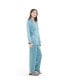 ფოტო #1 პროდუქტის Women's 22MM Gold Piping Silk Pajamas Set