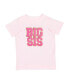 ფოტო #1 პროდუქტის Little and Big Girls Big Sis Patch Short Sleeve T-Shirt